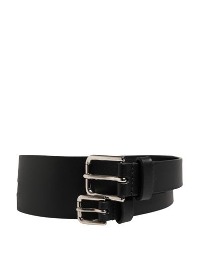 Double Strap Leather Silver Buckle Men's Belt (Pre-Owned) - Dolce & Gabbana - Modalova