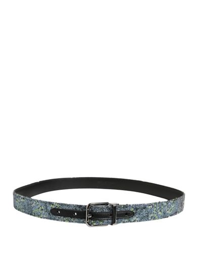 Men Sequin Silver Metal Buckle Men's Belt - Dolce & Gabbana - Modalova