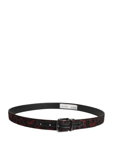 Black Red Polyester Silver Metal Buckle Men's Belt - Dolce & Gabbana - Modalova