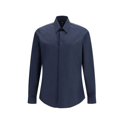 Fendi Blue Cotton Men's Shirt - Fendi - Modalova