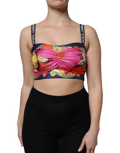 Silk Cropped Bustier Corset Women's Top - Dolce & Gabbana - Modalova
