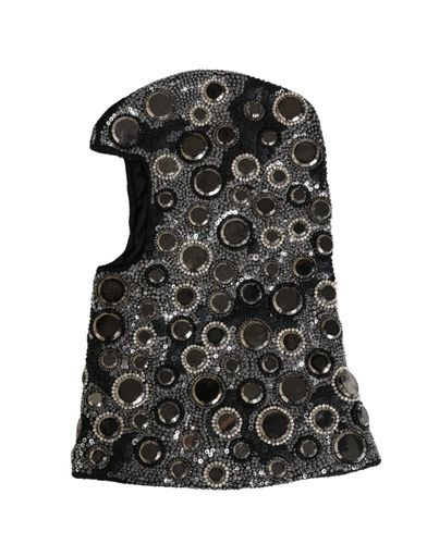 Wool Crystal Embellished Balaclava Women's Hat - Dolce & Gabbana - Modalova
