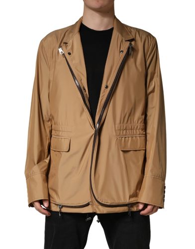 Single Breasted Layered Coat Men's Jacket - Dolce & Gabbana - Modalova