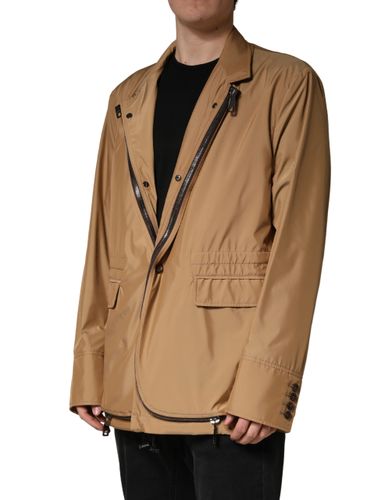 Single Breasted Layered Coat Men's Jacket - Dolce & Gabbana - Modalova
