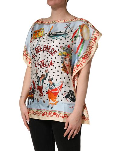 Italy Scenes Graphic Silk Women's Top (Pre-Owned) - Dolce & Gabbana - Modalova