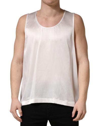 Satin Polyester SleevelessTank Men's T-shirt - Dolce & Gabbana - Modalova
