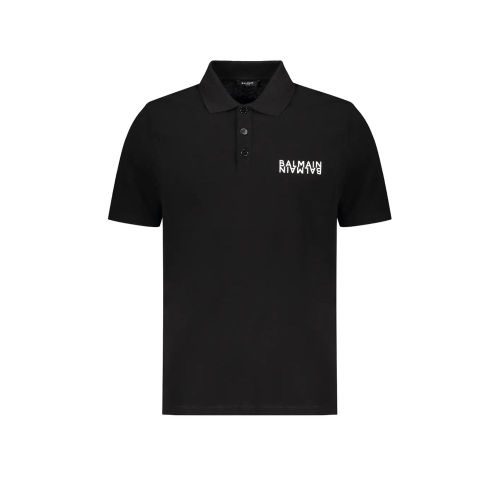 Balmain Black Cotton Men's Shirt - Balmain - Modalova