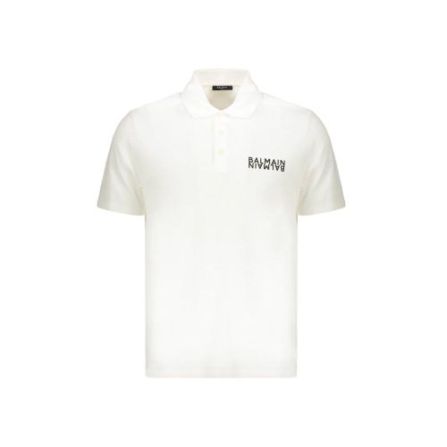 Cotton Polo Men's Shirt - Balmain - Modalova