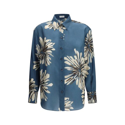 Silk Pattern Women's Shirt - Brunello Cucinelli - Modalova