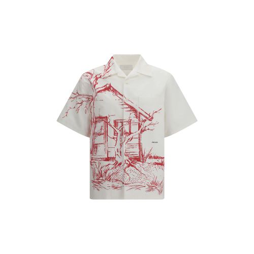 Prada White Cotton Men's Shirt - Prada - Modalova