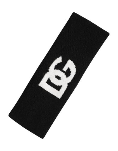 Men Black White Cashmere Logo Head Band Men's Hat - Dolce & Gabbana - Modalova