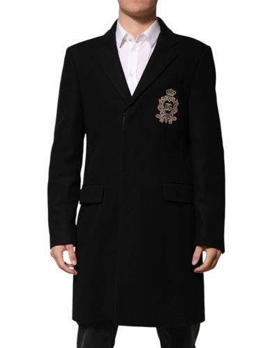 Heraldic Patch Single Breasted Blazer Men's Jacket - Dolce & Gabbana - Modalova