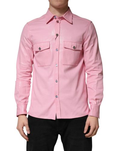 Cotton Collared Men Button Down Men's Shirt - Dolce & Gabbana - Modalova