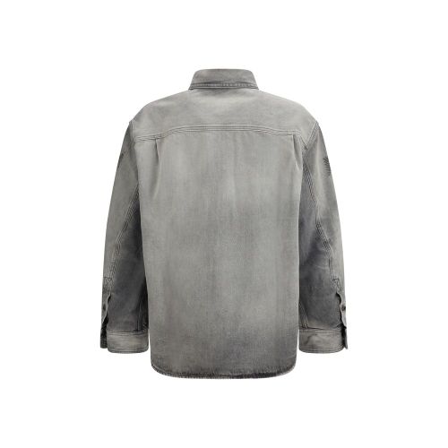Off-White Gray Denim Men's Shirt - Off-White - Modalova