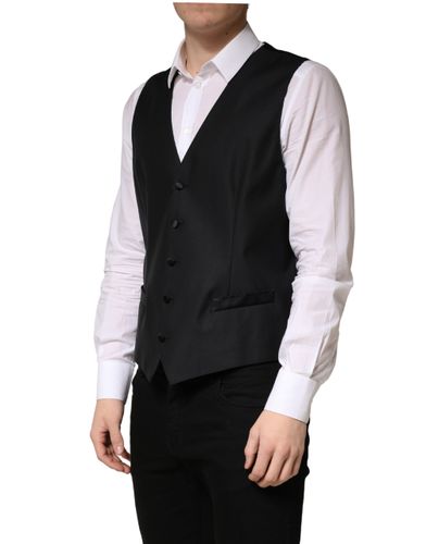 Wool Single Breasted Men Waistcoat Men's Vest - Dolce & Gabbana - Modalova