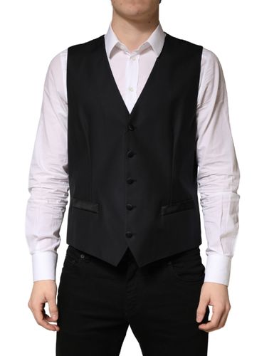 Wool Single Breasted Men Waistcoat Men's Vest - Dolce & Gabbana - Modalova