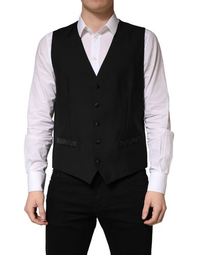 Wool Single Breasted Men Waistcoat Men's Vest - Dolce & Gabbana - Modalova
