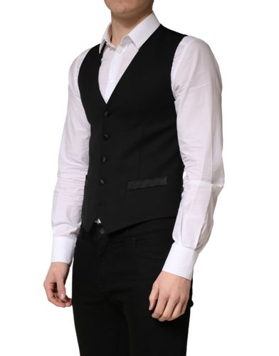 Wool Single Breasted Men Waistcoat Men's Vest - Dolce & Gabbana - Modalova