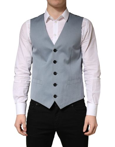 Wool Single Breasted Men Waistcoat Men's Vest - Dolce & Gabbana - Modalova