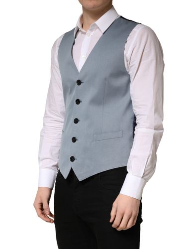 Wool Single Breasted Men Waistcoat Men's Vest - Dolce & Gabbana - Modalova