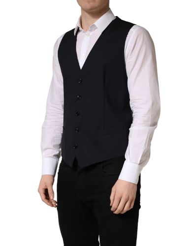 Wool Single Breasted Waistcoat Men's Vest - Dolce & Gabbana - Modalova