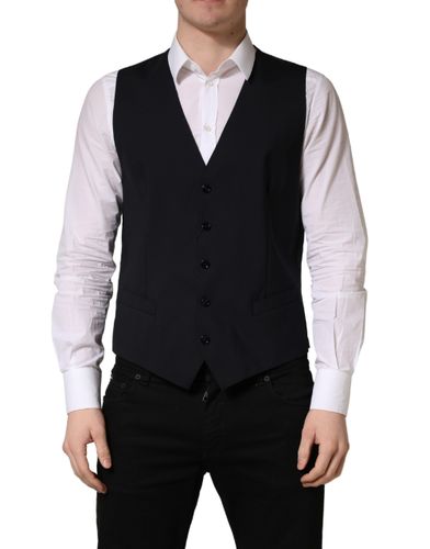 Wool Single Breasted Waistcoat Men's Vest - Dolce & Gabbana - Modalova