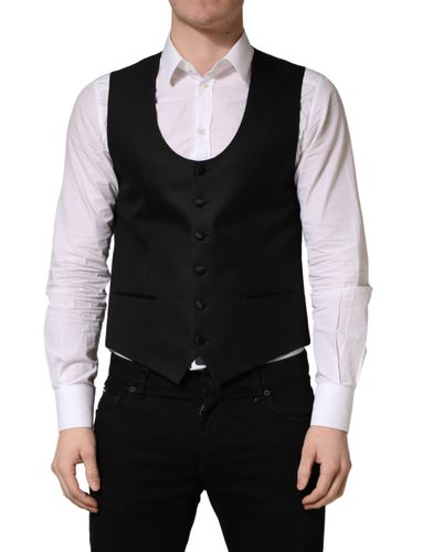 Wool Single Breasted Waistcoat Men's Vest - Dolce & Gabbana - Modalova