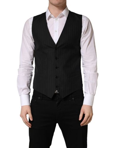 Stripe Single Breasted Waistcoat Men's Vest - Dolce & Gabbana - Modalova