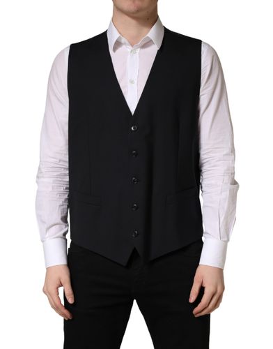 Wool Single Breasted Waistcoat Men's Vest - Dolce & Gabbana - Modalova