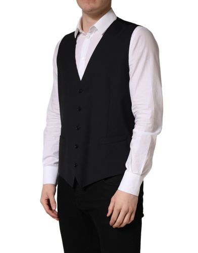 Wool Single Breasted Waistcoat Men's Vest - Dolce & Gabbana - Modalova