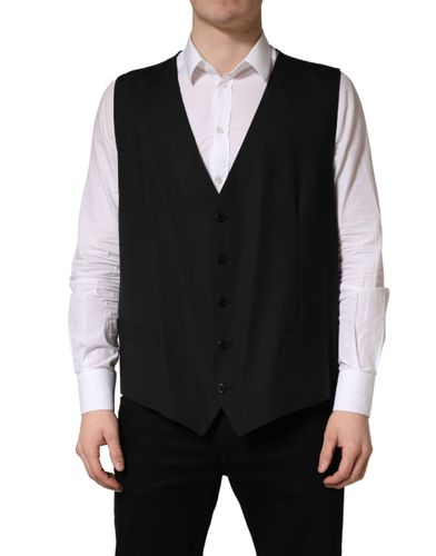 Wool Single Breasted Waistcoat Men's Vest - Dolce & Gabbana - Modalova