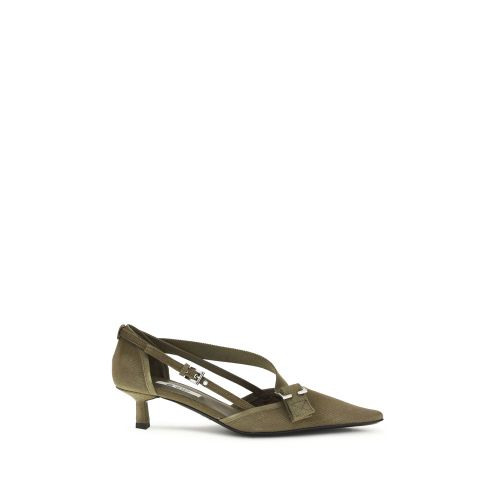 Cotton Mid Heel Women's Pumps - Prada - Modalova