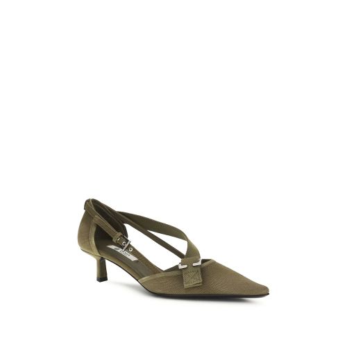 Cotton Mid Heel Women's Pumps - Prada - Modalova