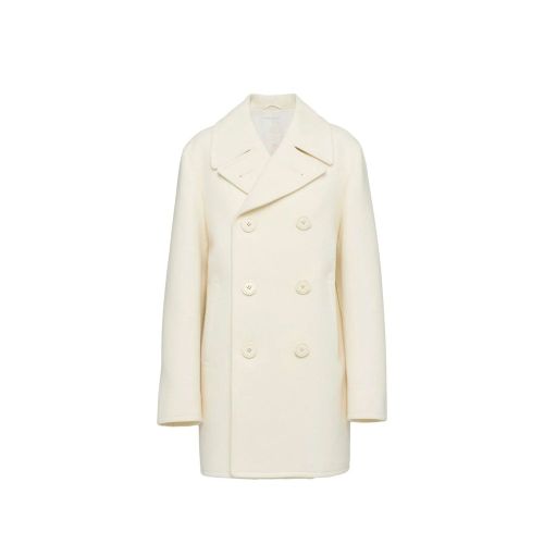 Prada White Wool Women's Coat - Prada - Modalova