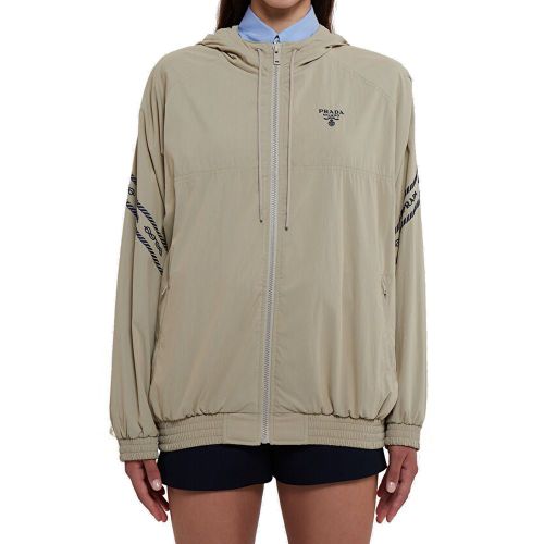 Cotton Shell Women's Jacket - Prada - Modalova