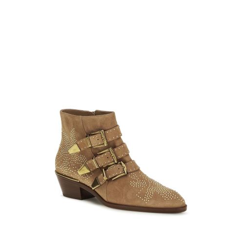 Calf Leather Bos Taurus Ankle Women's Boots - Chloé - Modalova