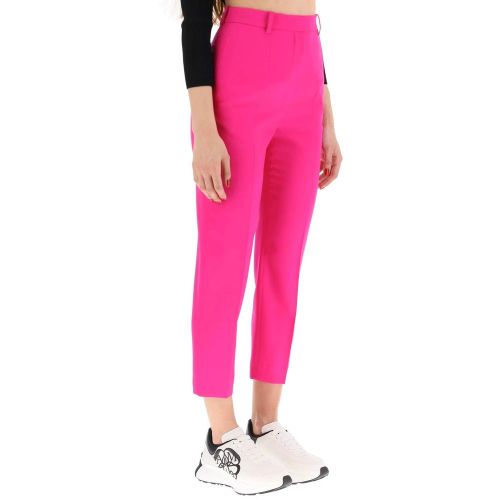 Wool Cropped Women's Pants - Alexander McQueen - Modalova