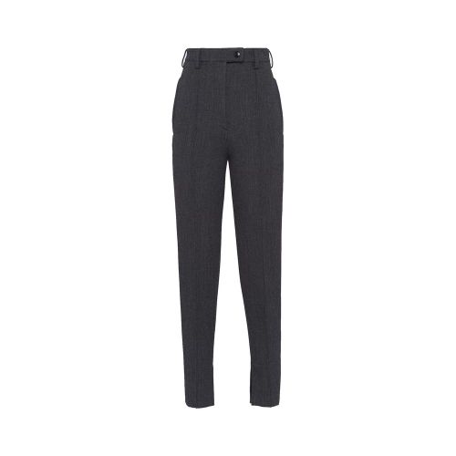 Prada Gray Elastane Women's Pants - Prada - Modalova