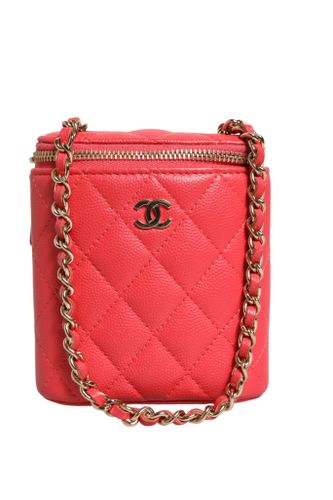 Caviar Quilted Small Vertical Coco Beauty Vanity Case with Women's Chain (Pre-Owned) - Chanel - Modalova