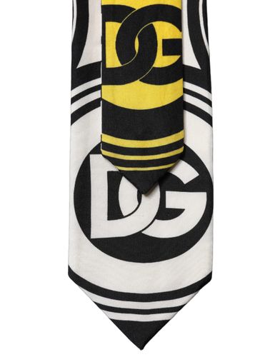 Monogram Print Silk Adjustable Men NeckMen's Men's Tie - Dolce & Gabbana - Modalova