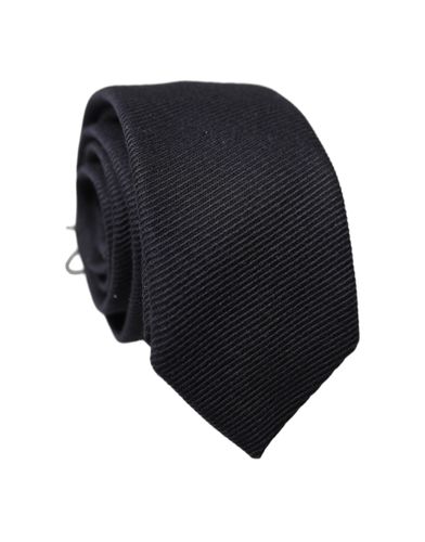 Dark Blue Solid 100% Silk Adjustable Men Men'sd NeckMen's Men's Tie - Dolce & Gabbana - Modalova