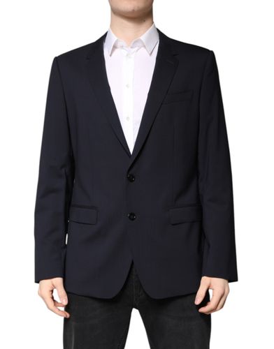 Men's MARTINI Dark Blue Wool SingleBreasted Men's Blazer - Dolce & Gabbana - Modalova