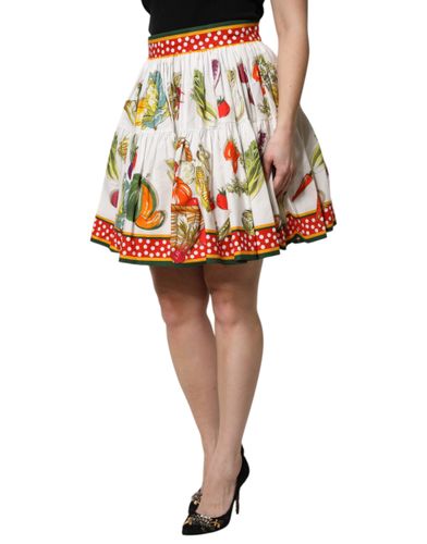 Vegetable Print Short Poplin Mini Women's Skirt - Dolce & Gabbana - Modalova