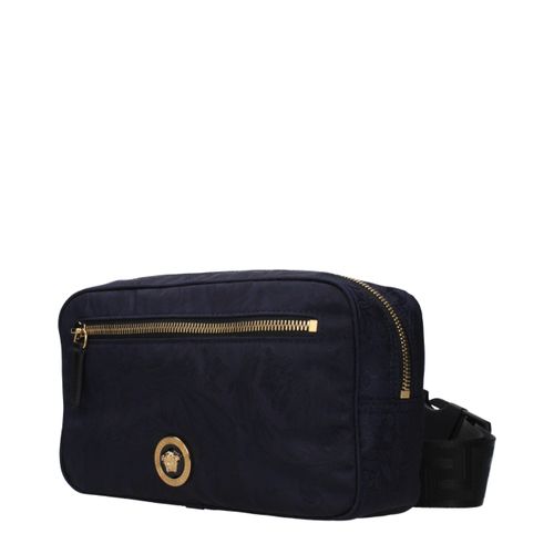 Versace Blue Fabric Men's Backpack - Versace - Modalova