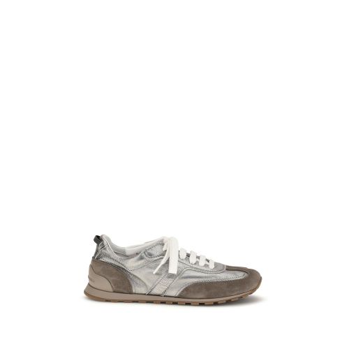 Calf Leather Bos Taurus Athletic Women's Sneakers - Brunello Cucinelli - Modalova