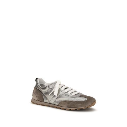 Calf Leather Bos Taurus Athletic Women's Sneakers - Brunello Cucinelli - Modalova