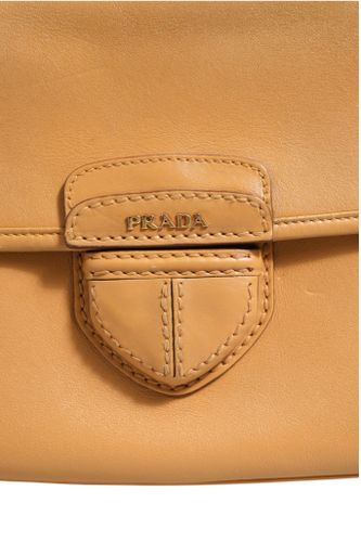 Sidonie Beige Pebble Leather shoulder Women's bag (Pre-Owned) - Prada - Modalova