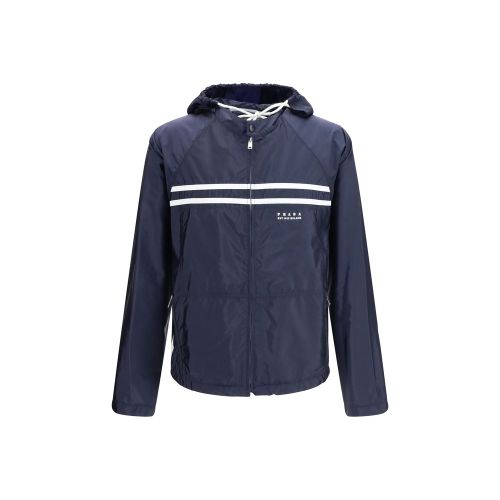 Prada Blue Nylon Shell Men's Jacket - Prada - Modalova