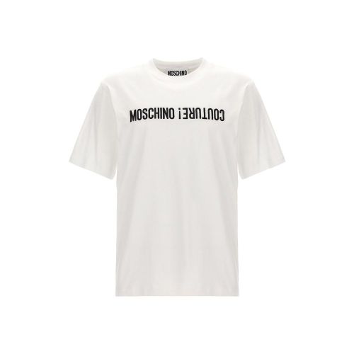 Moschino White Cotton Men's T-Shirt - Moschino - Modalova