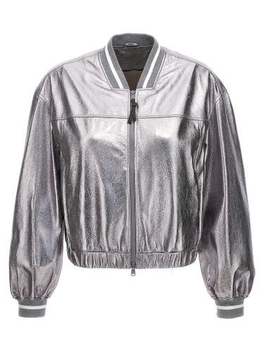 Leather Women's Bomber - Brunello Cucinelli - Modalova